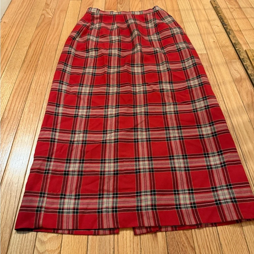 Red Plaid Tartan lined Women's Skirt scottish